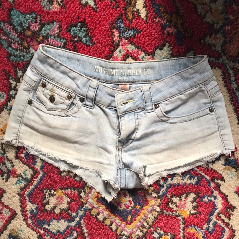 Mossimo Supply Light-Wash Denim Shorts Cut-offs